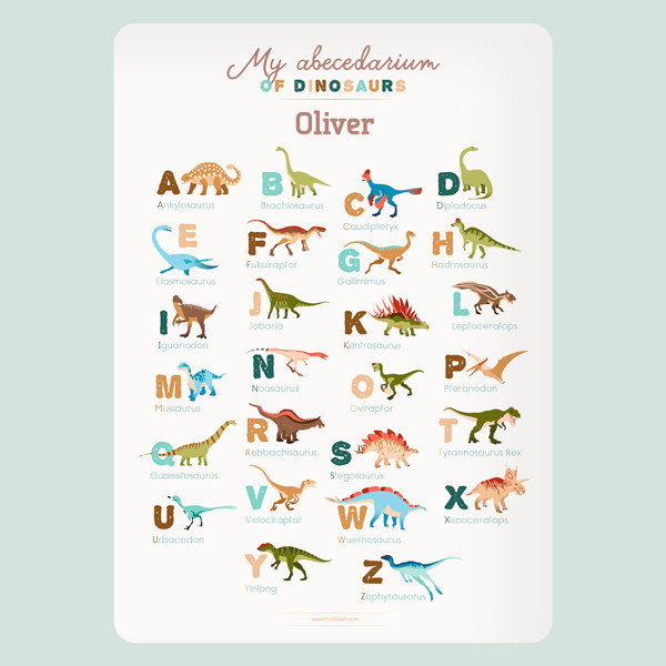 educational poster alphabet primer dinosaurs en 01
